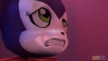 Renamon fucks hard small demon