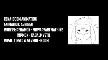 Renamon fucks hard small demon