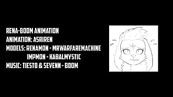 Renamon fucks hard small demon