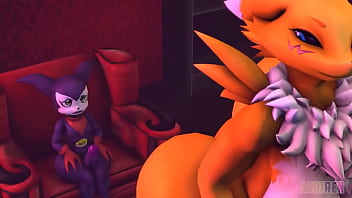 Renamon fucks hard small demon