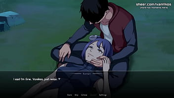 Kunoichi trainer hot teen konan from naruto with a perfect body gives blowjob and gets her tight pussy creampied outdoor in public naruto anime hentai porn game part #13