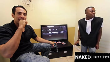 2 sluts getting fucked while their boyfriends are getting haircuts in the barbershop