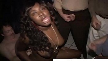 Ebony amateur face jizzed