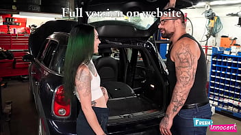 Fresh & innocent a teen babe is fucked hard by her mechanic