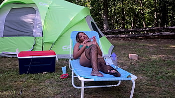 Nina Rivera Playing With Her Glass Dildo On Camping Trip Super Hot Films Don And Nina thumbnail