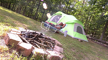 Nina rivera playing with her glass dildo on camping trip super hot films don and nina