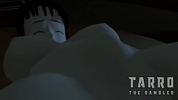 Gohan se coge a su madre mientras su padre los mira