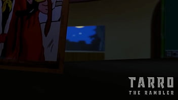 Gohan se coge a su madre mientras su padre los mira