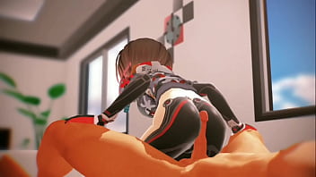 Cute nerd riding big cock