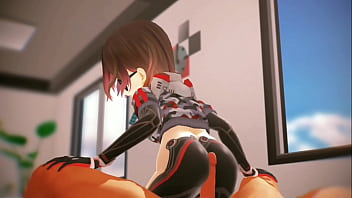 Cute nerd riding big cock