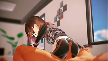 Cute nerd riding big cock