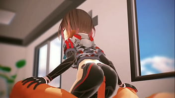 Cute nerd riding big cock