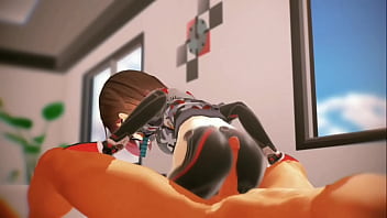 Cute nerd riding big cock