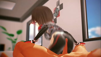 Cute nerd riding big cock