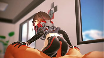 Cute nerd riding big cock