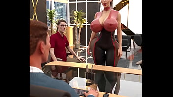 Bussines girl in boss office make a great deal