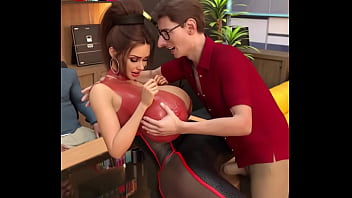 Bussines girl in boss office make a great deal