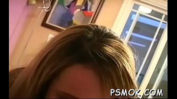 Busty chick moist smoking scene