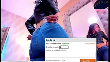 Beautiful women dancing in leather