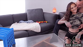 Rocky emerson gets her sexy inked back covered in alex legend's cum