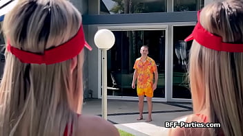 Swimsuit girlfriends on cpr practice sharing hard dick