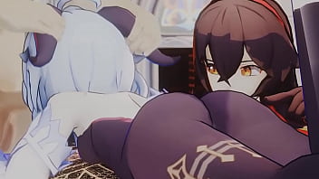 Ganyu & amber plays with big cocks 71lv