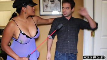 Salacious & busty babe maxine x rides submissive thief ricky evers