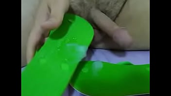 Cum in the flip flops