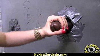 Hottie sucks and fucks black cock for cusmhot at gloryhole 6