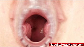 Filthy milf in nurse uniform shows big tits