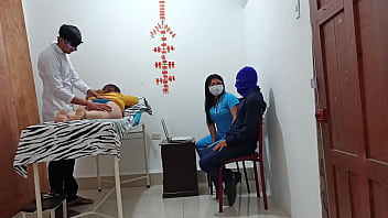 Foursome with patients having sex in the doctor's office homemade porn roleplay