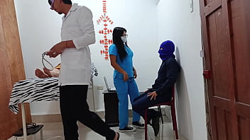Foursome with patients having sex in the doctor's office homemade porn roleplay