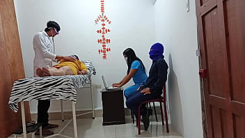 Foursome with patients having sex in the doctor's office homemade porn roleplay