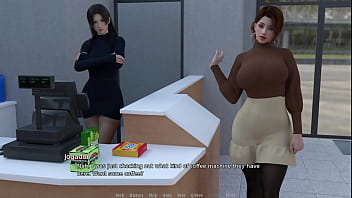 Getting a handjob behind the counter