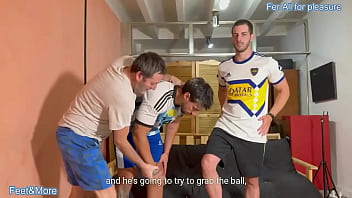 Too late for soccer players coach takes their mind to fuck and finally they ll be 2 mindless objects to give pleasure