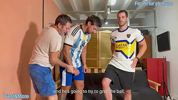 Too late for soccer players coach takes their mind to fuck and finally they ll be 2 mindless objects to give pleasure