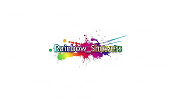 Red puke from deep throat practice split screen