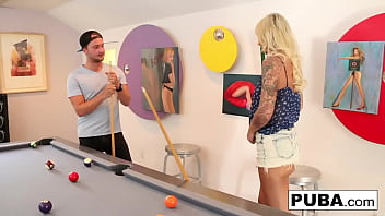 Blonde babe gets banged hard