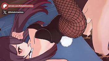 Hu tao bunnygirl genshin impact animation #11