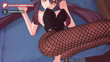 Hu tao bunnygirl genshin impact animation #11