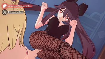 Hu tao bunnygirl genshin impact animation #11