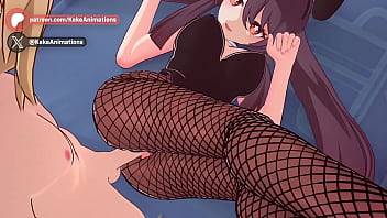 Hu tao bunnygirl genshin impact animation #11