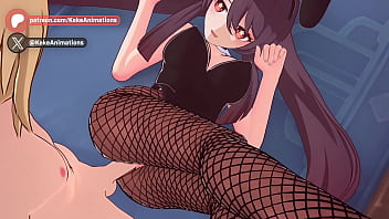Hu tao bunnygirl genshin impact animation #11