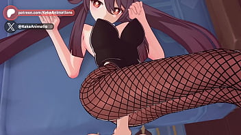 Hu tao bunnygirl genshin impact animation #11