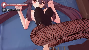 Hu tao bunnygirl genshin impact animation #11