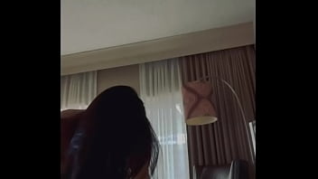 Asian milf getting fucked by hotel window