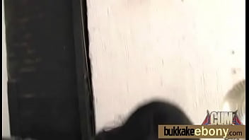 Black hottie gets several white cocks to fuck her 28