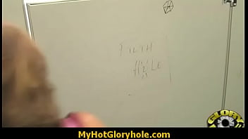 Gloryhole with a nasty wild white girl interracial 4