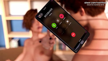 Young student fucks rough his big ass busty teacher milf cheating wife while she's on phone with cuckold husband he creampies her pussy life in santa county lisc 3d animated ntr porn game