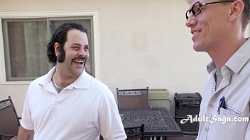 Architect services his hysterical clients nudist neighbor on site